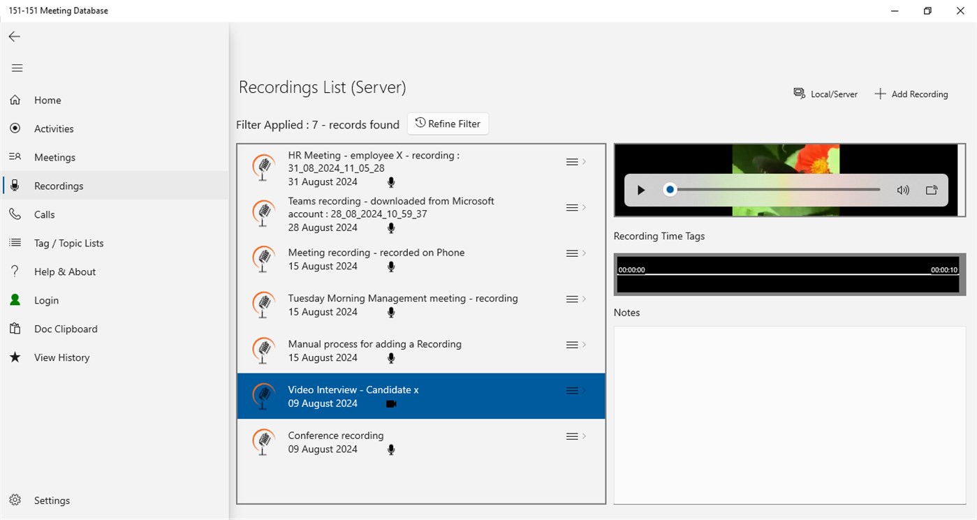 #4. 151-151 Desktop Meeting Database (Windows) بواسطة: Flaxlands Consulting Ltd