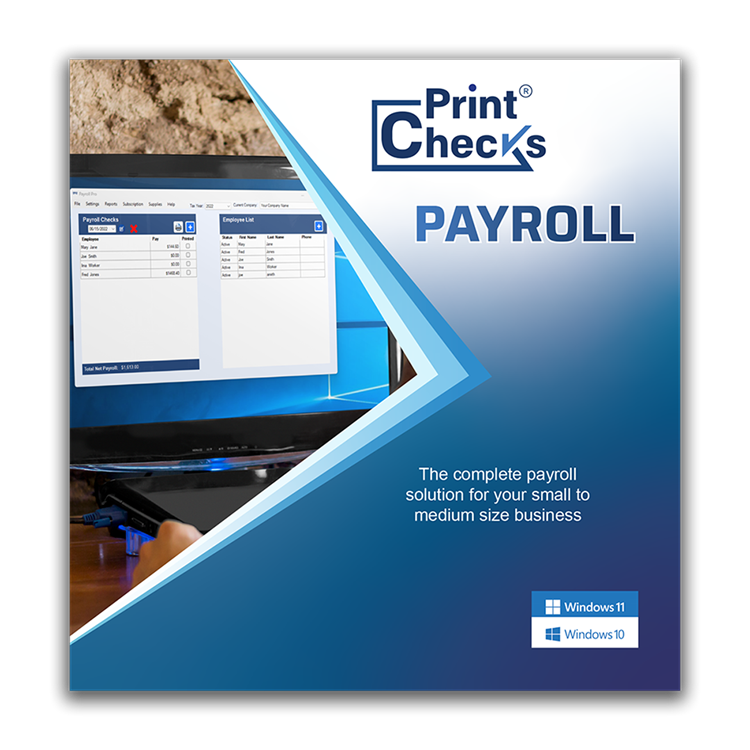 Print Checks Payroll Software - PC - (Windows)