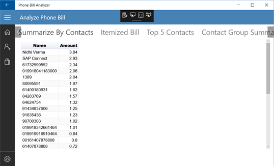 Phone Bill Analyzer screenshot 3
