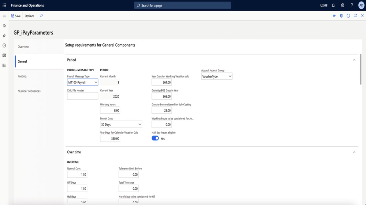 Snapshot 1 of iPay - Intertec Payroll for Middle East D365 ERP
