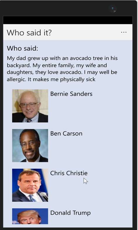 US President Candidate Quiz Screenshots 2
