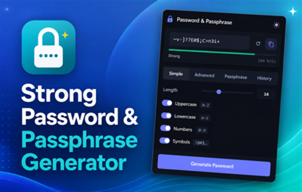 Strong Password & Passphrase Generator