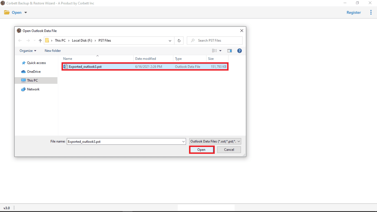 Snapshot 2 of Corbett for Outlook PST File Viewer