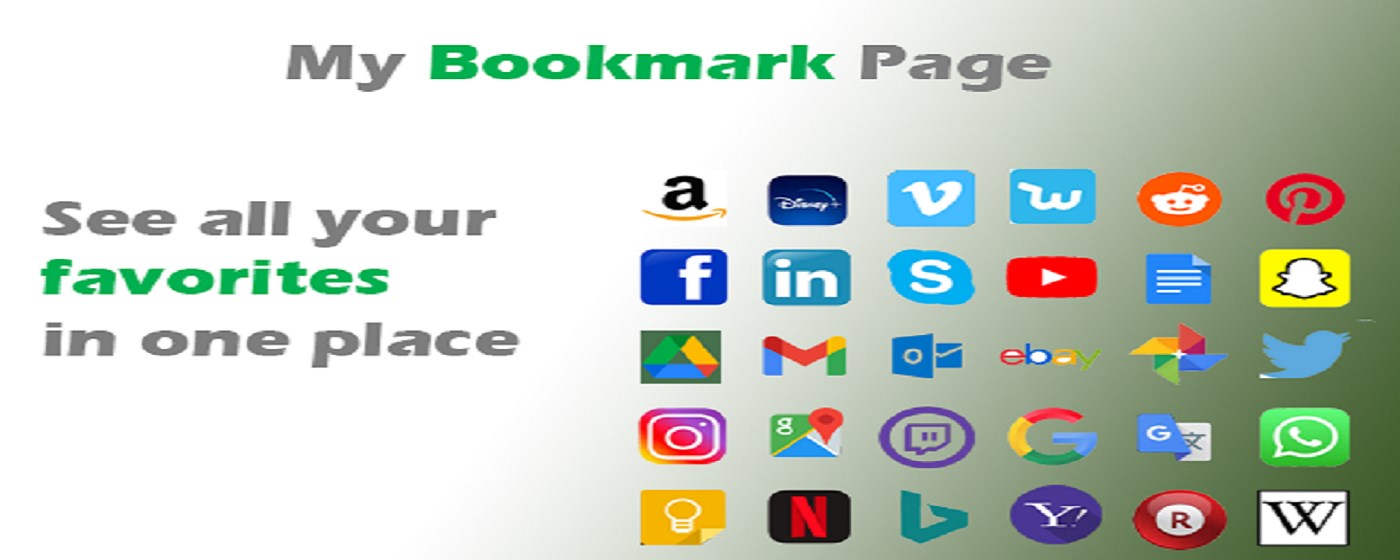 My bookmark page: View/Edit Favorites marquee promo image