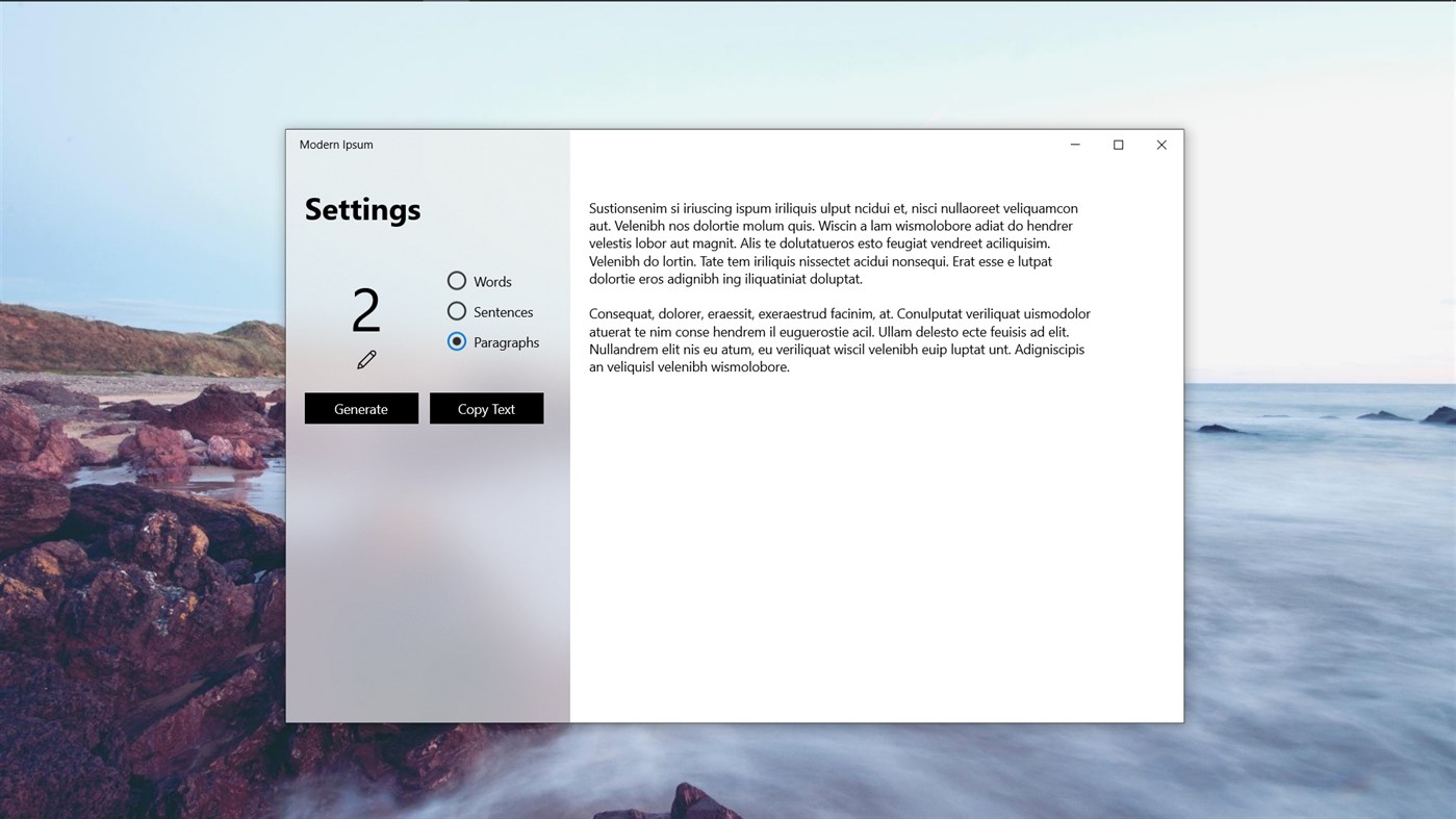 #2. Modern Ipsum (Windows) От: Colin Kiama