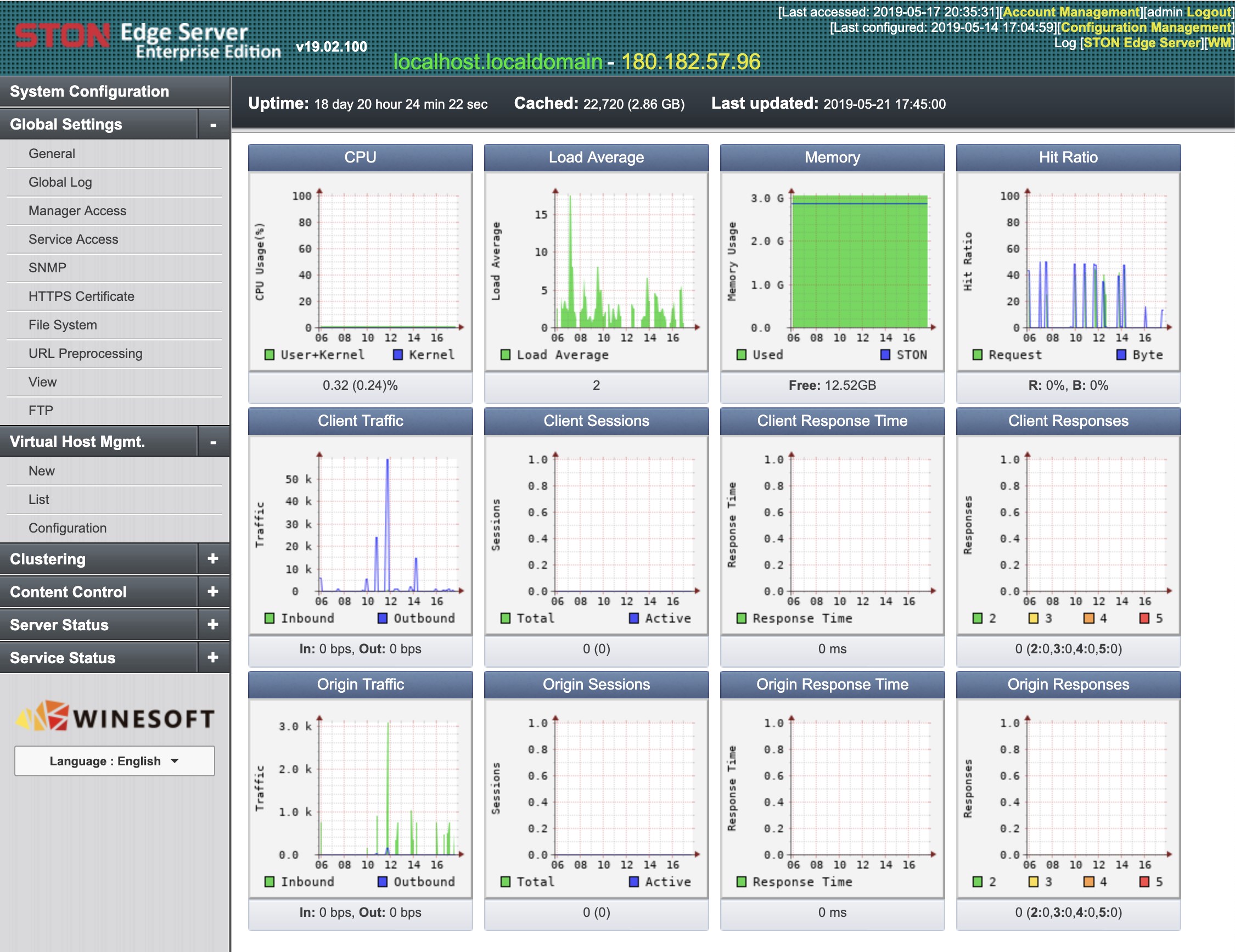 Snapshot 1 of STON Edge Server Enterprise Edition
